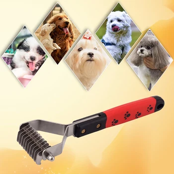 

Pet Dog Rake Comb Brush Short Long Thick Hair Fur Remove Cat Groom Dog Puppy Grooming Brush Pet Dog Clean Tool 10/13/18 Blades