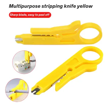 

Mini Portable Wire Stripper Knife Crimper Pliers Crimping Tool Cable Stripping Wire Cutter Punch Down Wire Multi Tools Cut Line