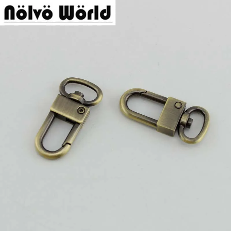 20pcs 5 finish 35X13mm 0.5" small swivel hook snap clips for luggage