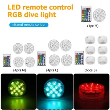 

Underwater RGB LED Light RC IP68 Pool Night Lamp Outdoor Party Decoration