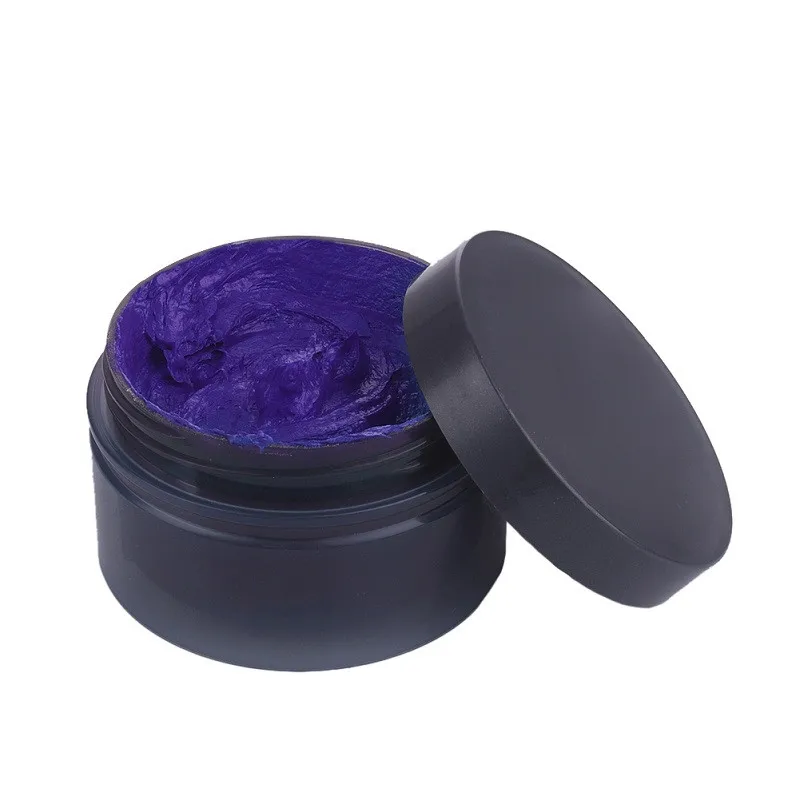 New High Quality 1pc Modeling Beauty Fashion Styling Colored Hair Mud Hair Color Wax Temporary Disposable Hair Dye Cream - Цвет: Purple