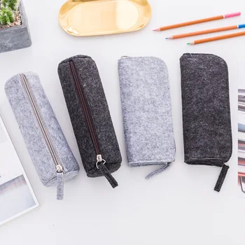 

Creative Simple Pencil Case Pure Color Kawaii Cute Student Multifunctional Pen Bag for Kids Gift School Supplies Stationery
