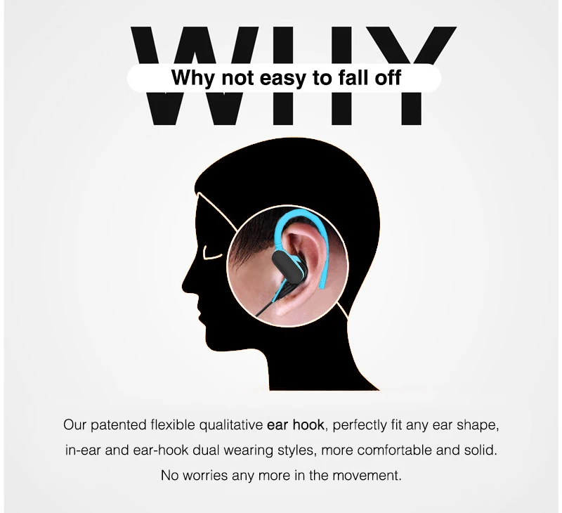 New Sale Sport Ear Hook Headphones Earphone Super Bass Stereo Headset With Microphone Comfortable to Wears Running for Phones