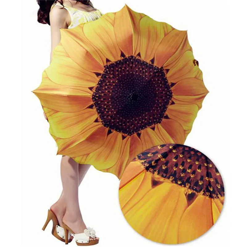 Складной зонт Sunflower 3 прочный женский большой с защитой от УФ излучения защита