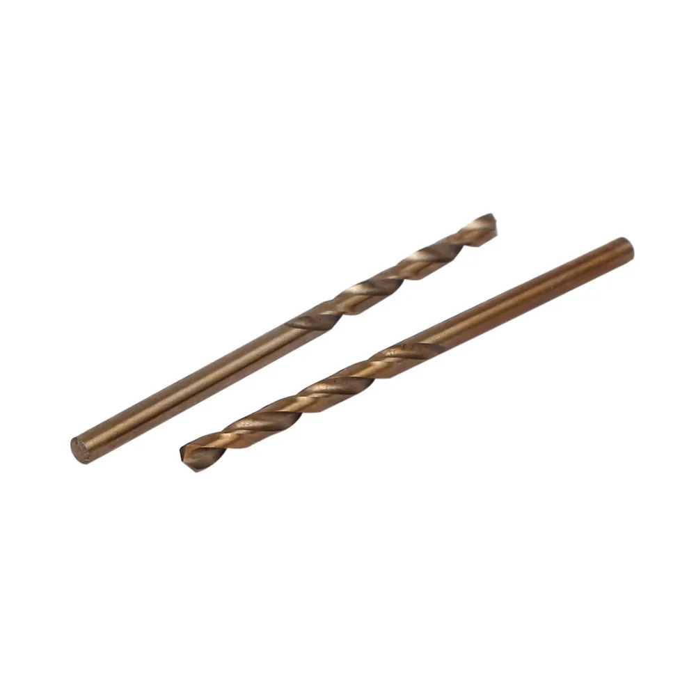 

Uxcell Newest 5PCS 3x61mm M35 HSS Cobalt Spiral Flute Twist Drill Drilling Bits Wood Tools,Champagne Color Electric Drills