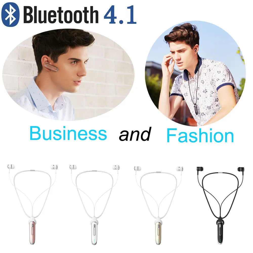 

New Run Portable Light Microphone Sports Bluetooth Headset V4.1 Bluetooth Earpiece And Noise Cancelling Mic For iPhone Handsfree