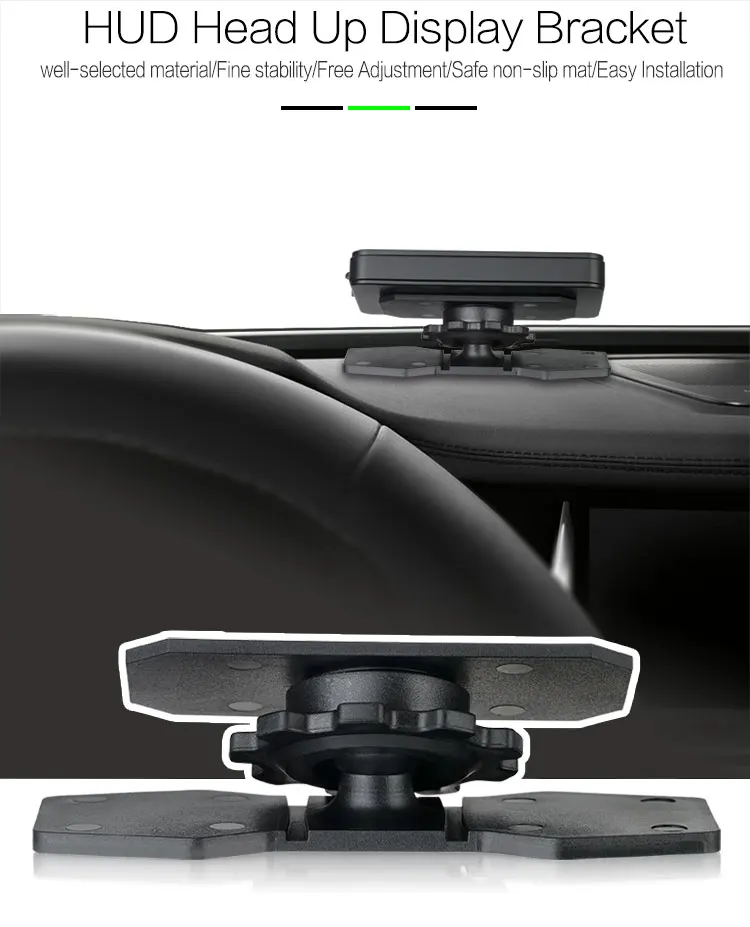 Car HUD Head Up Display Bracket Phone Holder Flexible 360 degree Rotation Holder- Work for HUD Mobile Phone GPS Navigator E-Dog