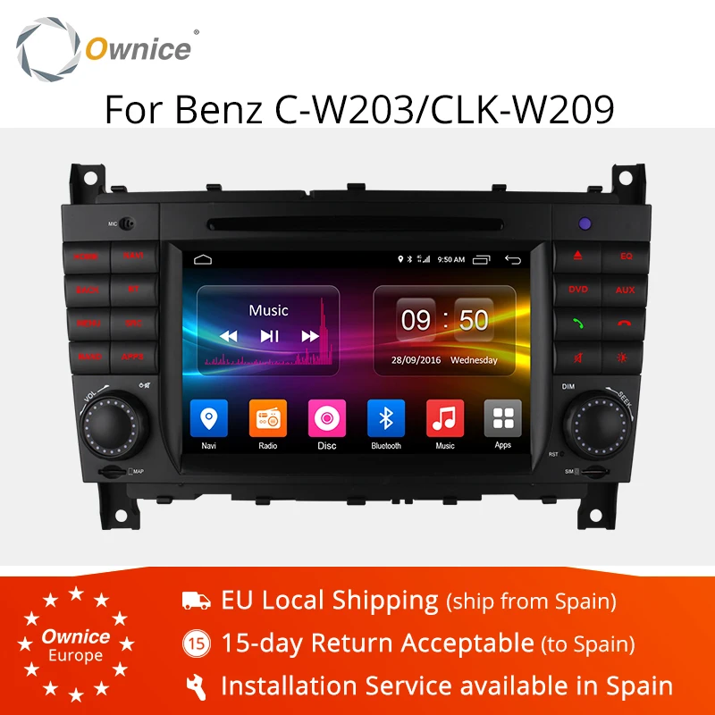 4G SIM LTE Octa 8 Core 2 DIN Android 6,0 Автомобильный DVD gps для Mercedes W203 W219 2004-2007 C200 C230 C180 C320 C350 CLK W209 C class