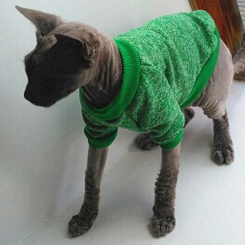 Теплая одежда для кошек зимняя одежда для домашних животных для кошек модные наряды Пальто мягкий свитер толстовка с капюшоном кролик