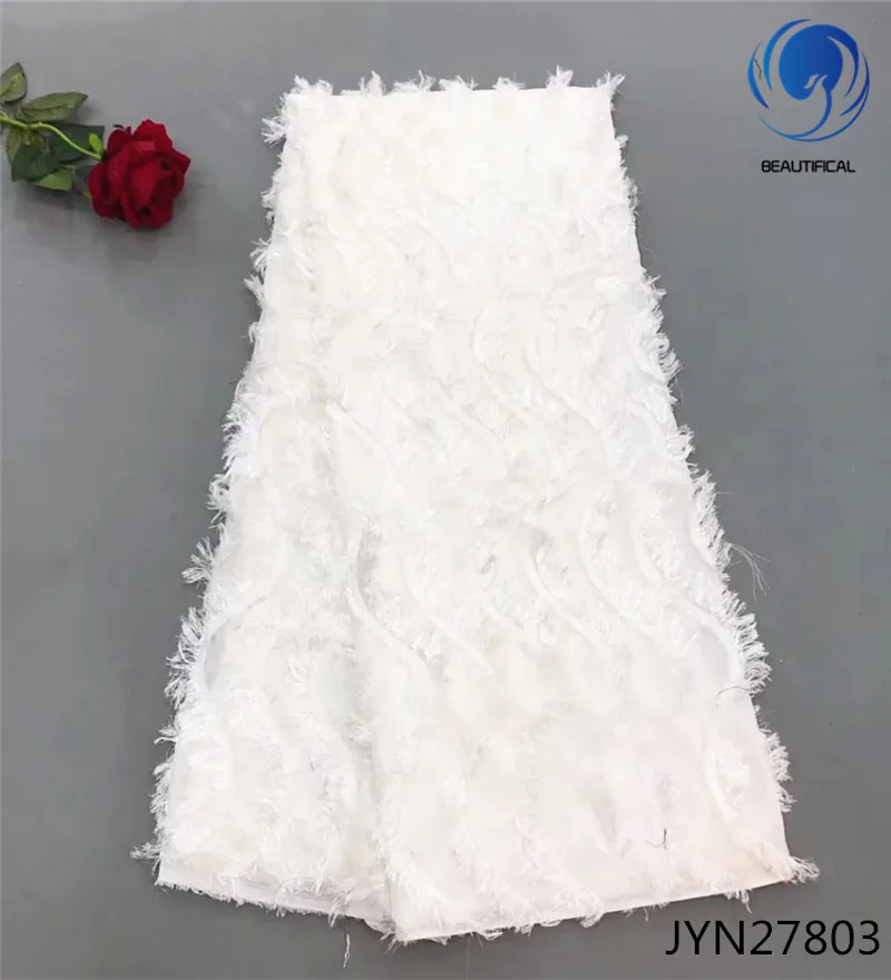 

BEAUTIFICAL african fabric soft chiffon fabric for dress lace fabrics 2019 white chiffon fabric 5 yards cheaper JYN278