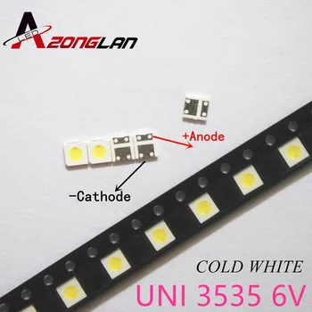 

50pcs UNI LED backlight LCD TV 3535 3537 LED SMD Lamp bead bead 1W 6V 3535 1.2W Cold white UNI