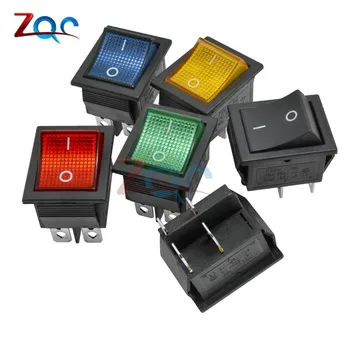 

KCD4 Rocker Switch Button ON OFF 2 Position 4 Pins 6 Pins Electrical Equipment With Light Power Switch 16A 250VAC AC 250V