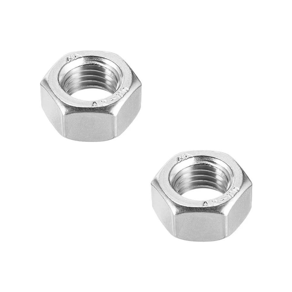 Uxcell 2Pcs M18 Nuts Metric 304 Stainless Steel Hexagon Hex Nut Silver