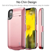 Ультра тонкая батарея Зарядное устройство чехол для iPhone X с внешним Мощность Bank зарядное устройство чехол для iPhone6/iPhone 7 Plus/8 Батарея задняя крышка Поддержка аудио