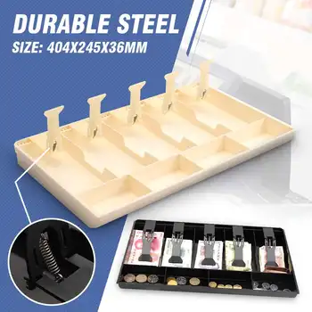 

5/4 grids White/Black Money Cash Coin Register Insert Tray Replace Cashier Drawer Storage Cash Register Tray Box Classify Store