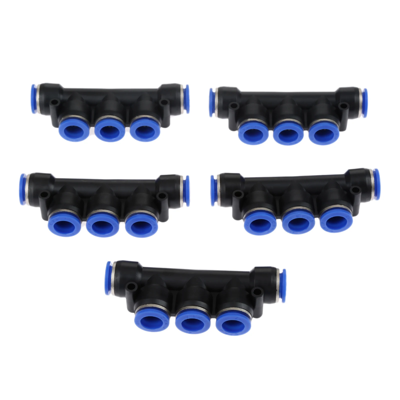 5 Pcs/Lot 12mm Pneumatic Fittings Pneumatic Multiple Tee Connector