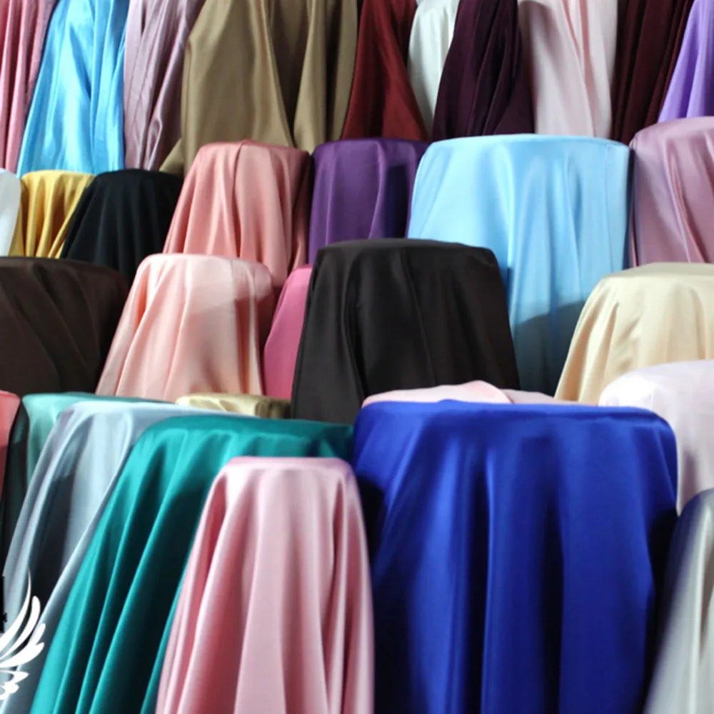 150cm 5yards/lot New spandex satin fabric for sewing imitate silk