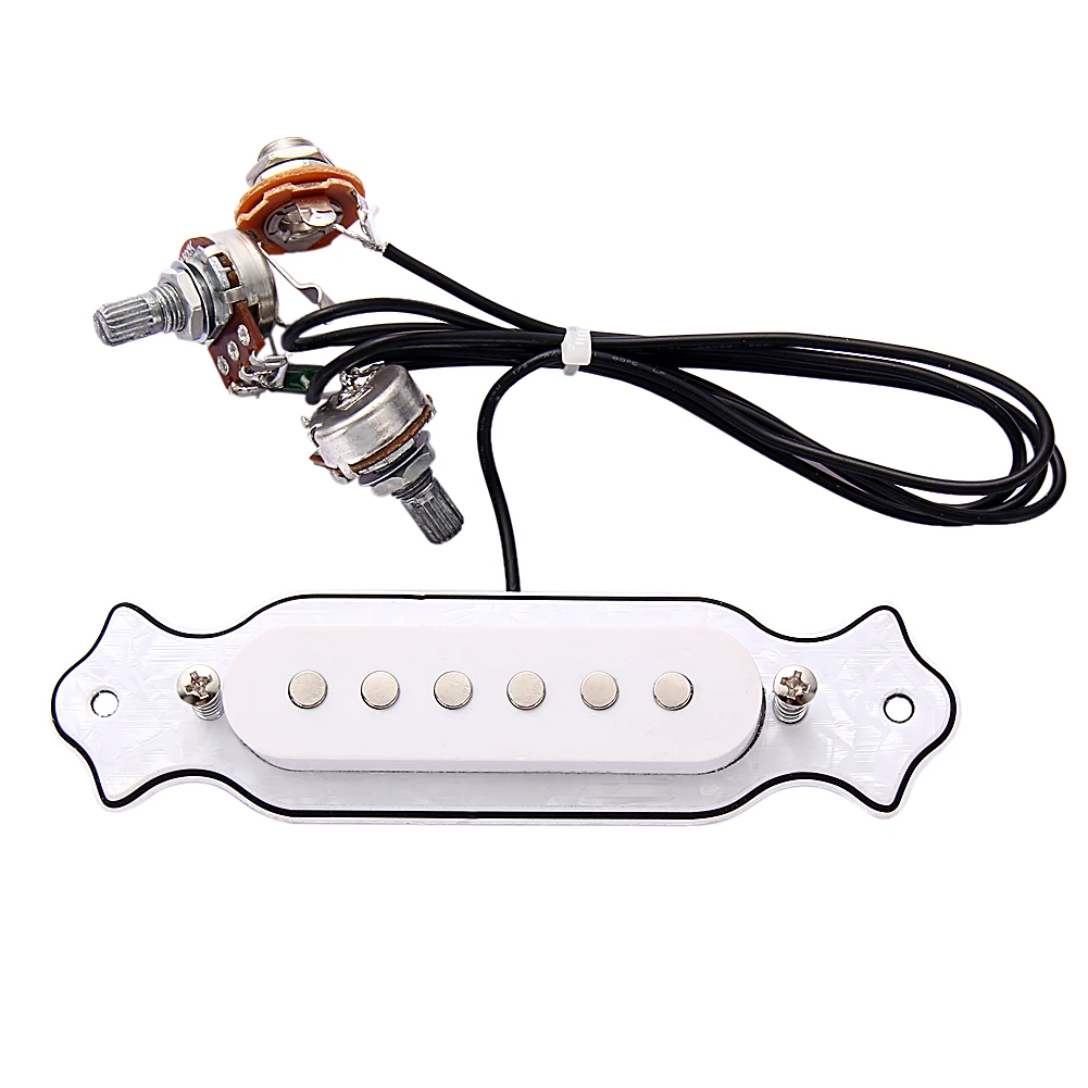 Высокое качество гарантии аксессуары для гитары звуковое отверстие Магнитный звукосниматель подходит для акустической электрогитары - Цвет: Белый