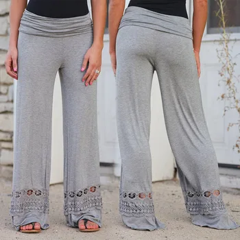 

Harem Pants Women Real Sale Vadim Spring And Autumn Europe America Leisure Comfortable Breathable Stitching Wide Leg Pants