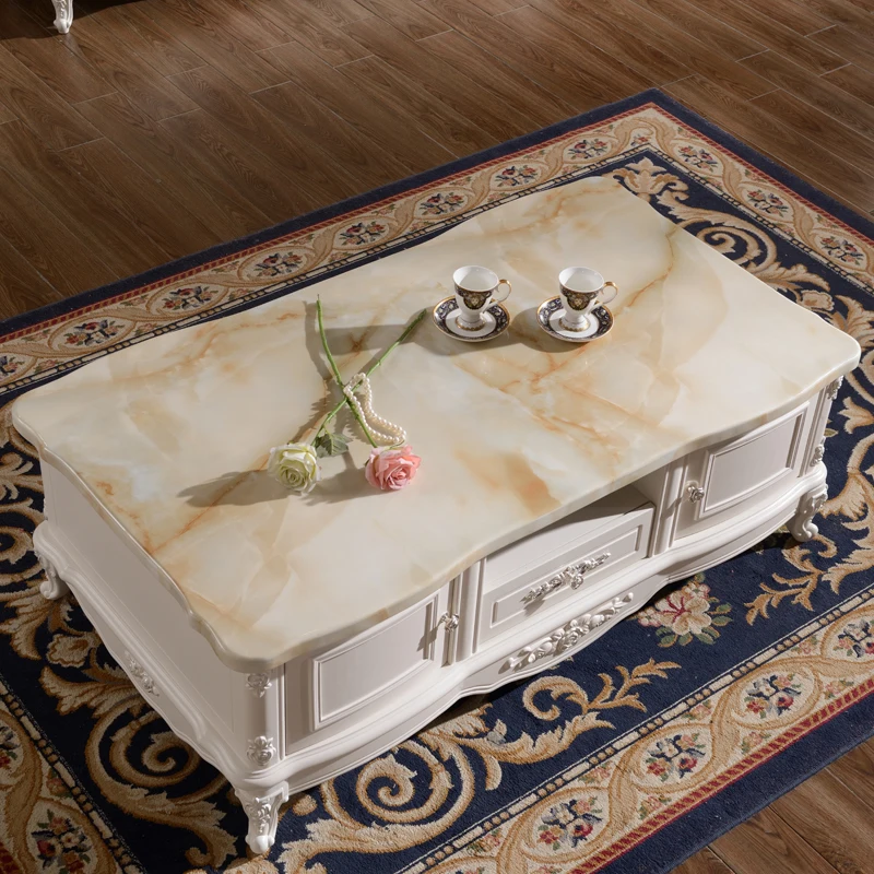 Continental marble coffee table TV combination French four
