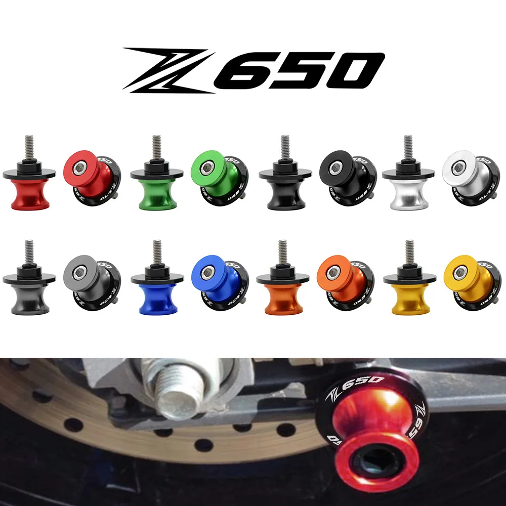 Motorcycle Accessories Swingarm Spools slider 6 8 10 stand screws Swing arm Spool Slider Stands For Kawasaki Z650