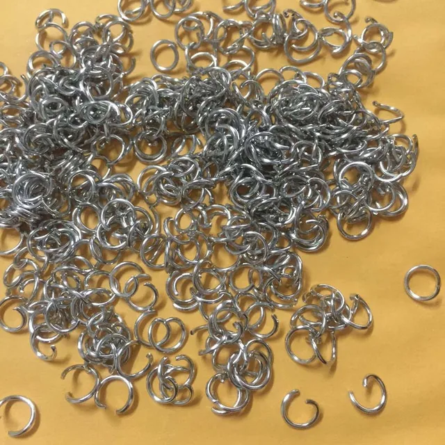 50g(500pcs) 0.7cm Adorn Article Link Chain Jewelry Connecting Ring