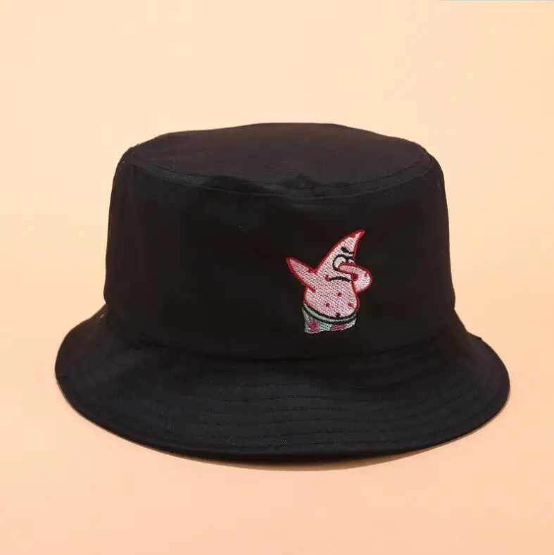 Креативная шляпа с вышивкой, унисекс, милая мультяшная Кепка с Бобом, хип-хоп Gorros, мужская летняя кепка s, Панама, шляпа с ведром для рыбалки