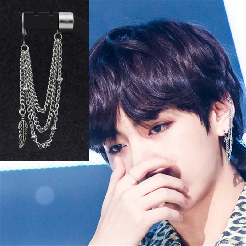 KPOP DNA корейский 1 пара Bangtan Boys альбом JIMIN серьги гвоздики в виде крыльев из
