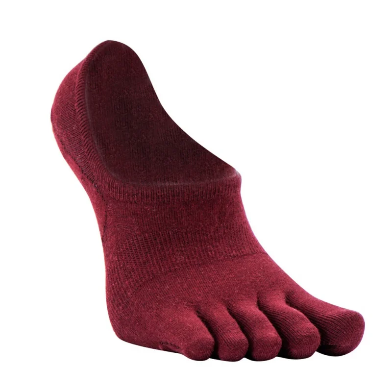 

Available Men's Absorb Sweat Leisure Five Toe Socks Summer Invisible Ankle Toe Socks Ultra-low Stealth Toe Socks 6 Colors