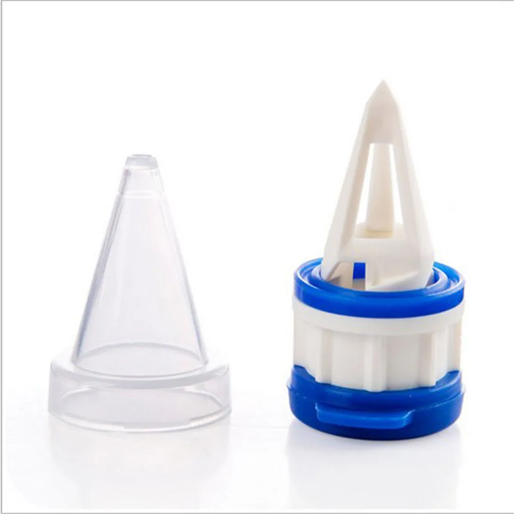 

1PC Blue Mini Box Drinks Diverter With Cover Milk Beverage Extension Mouth Baby Safe Tool