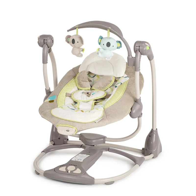 Cadeira de Balanço com Conforto Bebê Recém-nascido Multi-função Música Elétrica Balanço Dormir Conforto Berço Dobrável Shaker Almofada 8 Mamãe e Bebê