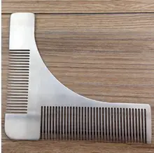 1Pc Stainless Steel Beard Shaping Template Comb Trim Tool Shaving Tool Comb