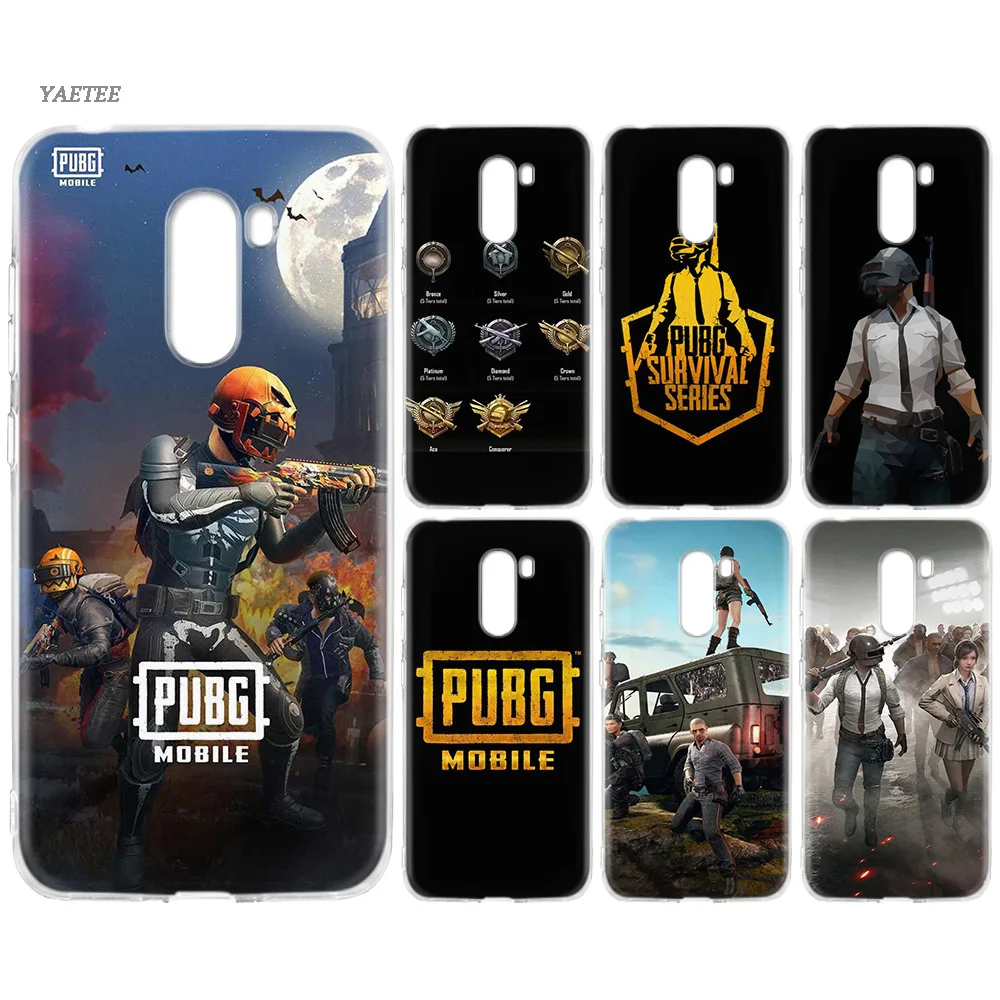 

PUBG Game Art Silicone Back Case For Xiaomi Pocophone F1 Mi 8 lite Play Redmi GO 5 Plus Note 7 6 Pro 5A Cover