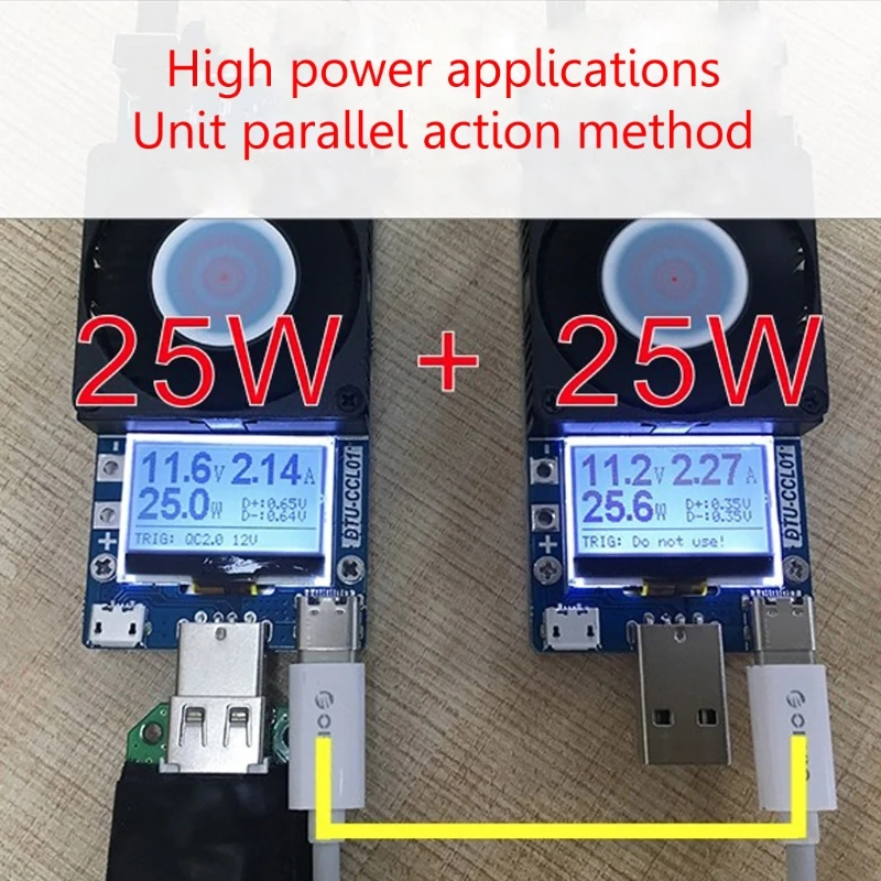 QC2.0/3,0 триггеры 35 Вт постоянный ток двойной регулируемый USB электронный тест нагрузки