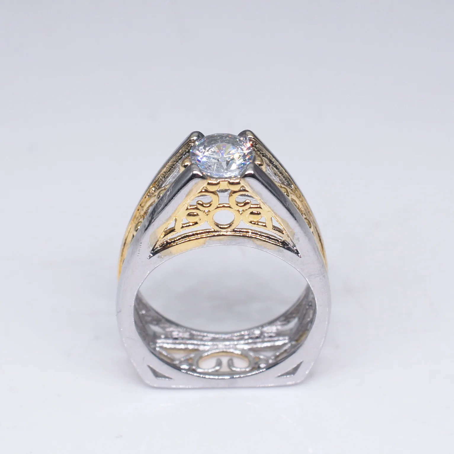 14k Золотое кольцо с искусственным бриллиантом, разделительное кольцо Anillos De, Bizuterias, хип-хоп рок кольца для мужчин и женщин, драгоценный камень, ювелирные изделия