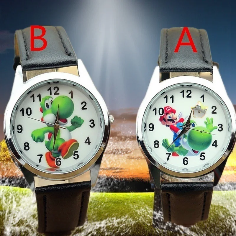 Милые 3D мультфильм милые дети девочки мальчики дети студентов Супер Марио кварцевые наручные часы очень популярные часы