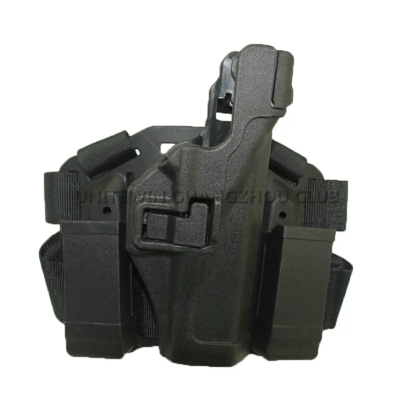 

Tactical Drop Leg Thigh Level 3 Lock Duty Pistol Gun Holster For GL 17, 19, 22, 23, 31, 32