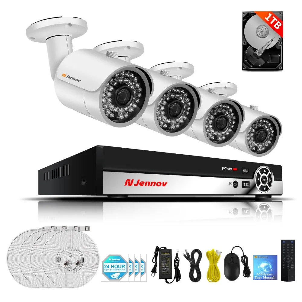 

4Ch Video Surveillance System CCTV Camera 1080P 2MP HD Wireless Security Cameras For Home With NVR CCTV Set Audio Record 2TB HDD