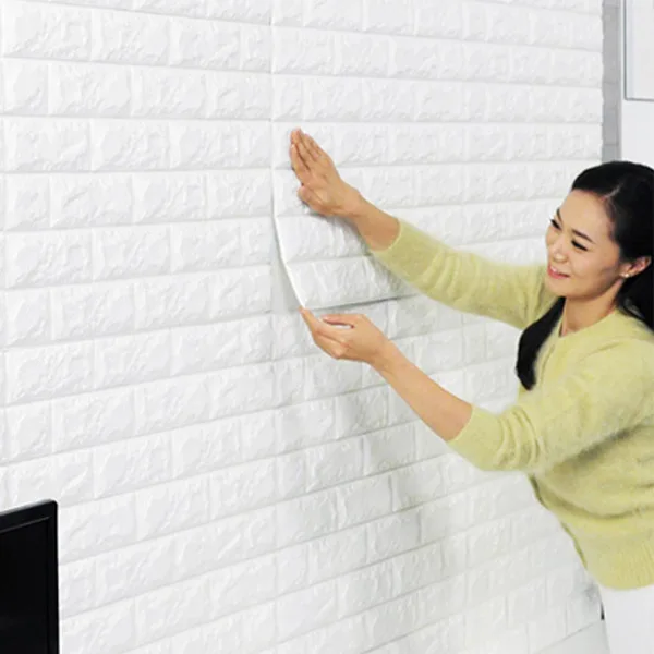 3 d TV background lines brick wall stick bubble brick sticker sitting room the bedroom of copy soft package from sticky wall