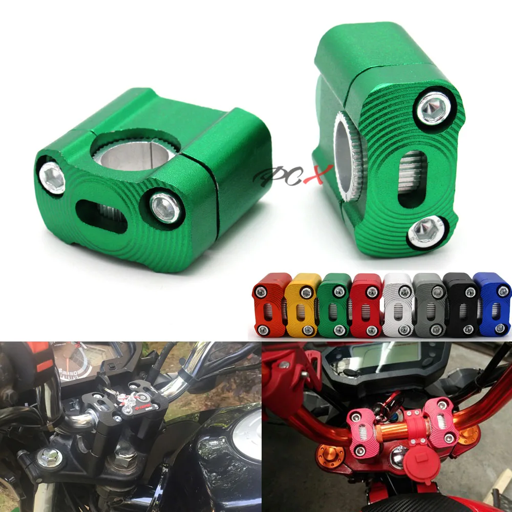 

22mm 28mm Off Road Motorcycle Bar Clamps Raiser Handlebar Handle Bar Risers for 22MM 7/8-28MM 1-1/8 Fat Bar Pit Dirt Moto Bike