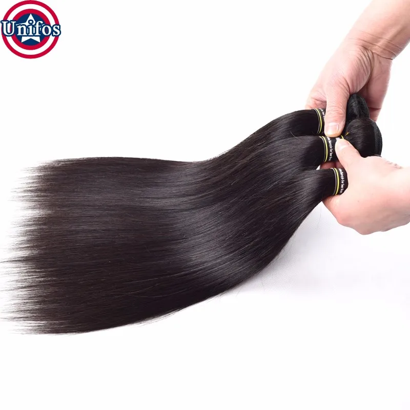 brazilian virgin hair straight natural black 1b hair human hair extensions-24