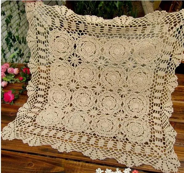 

Handmade crocheted Tablecloth for table Cover Crochet Doilies Mat Pads Vintage Coaster Table cloth for Wedding supplies