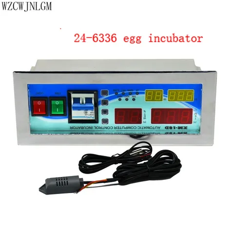 Completo da Incubadora do Ovo Termostato com Sensores de Umidade Temperatura para Venda Controlador Automático Conjunto Xm-18d 1