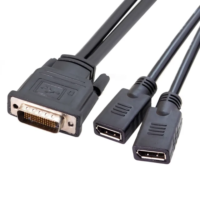 Special Price DMS 59 Pin Male to 2 DisplayPort DP 1080P Female Spliter Extension Cable Adapter for graphics card DP Monitors Special Price DMS 59 Pin Male to 2 DisplayPort DP 1080P Female Spliter Extension Cable Adapter for graphics card DP Monitors