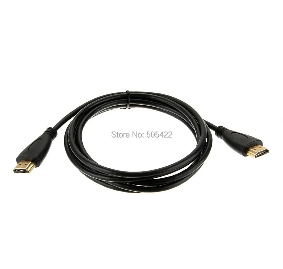 100 шт./лот 1 8 м позолоченный HDMI кабель для Bluray 3D DVD PS3 HDTV XBOX LCD HD TV 1080P высокое качество