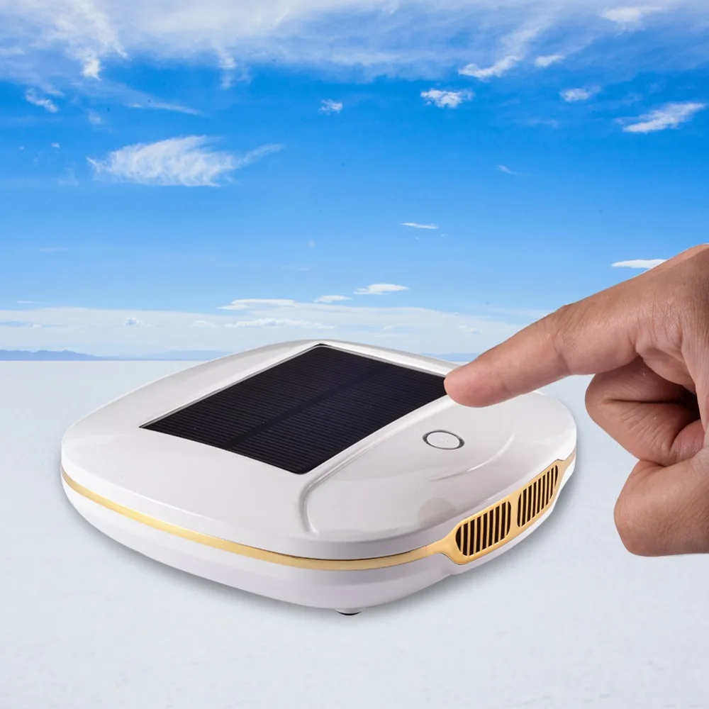 Más energía Solar coche purificador de aire de uso del coche ionizador de aire anión fresco PM2.5 OVNI forma No hay ruido de alta velocidad purificar - 1