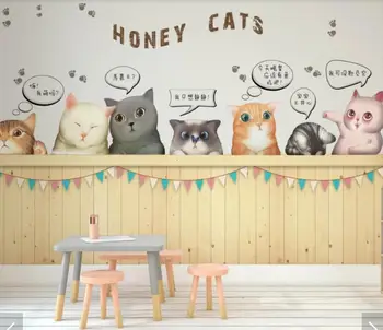 

Nordic Honey Cat Animal Kids Room Wallpaper Mural Mural Paper Rolls Contact Paper Roll 3d Wall Murals Wall Paper 3d