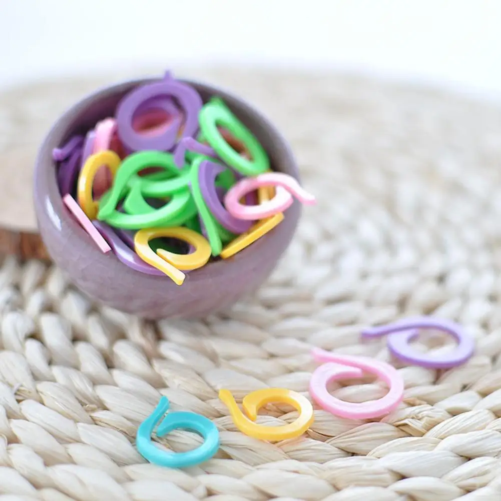 

New Knitting Crochet Lock Stitch Marker Sweater Counting Ring Needlework Weaving