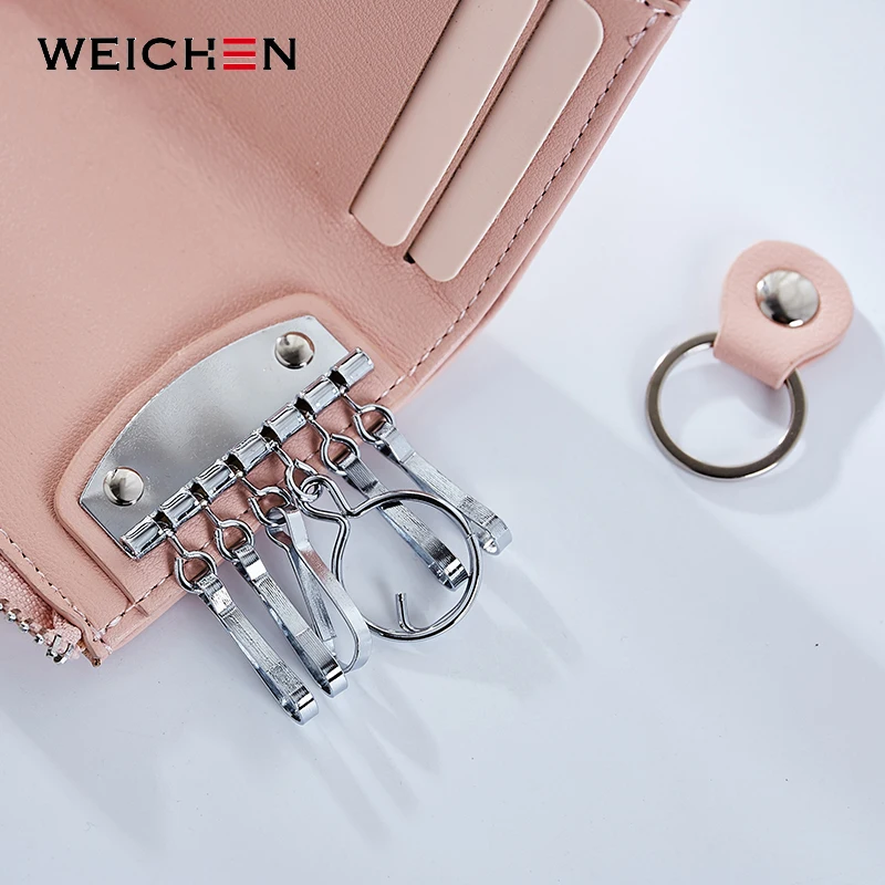 WEICHEN дамские туфли из pu искусственной кожи сплошной ключ с цепочкой на молнии