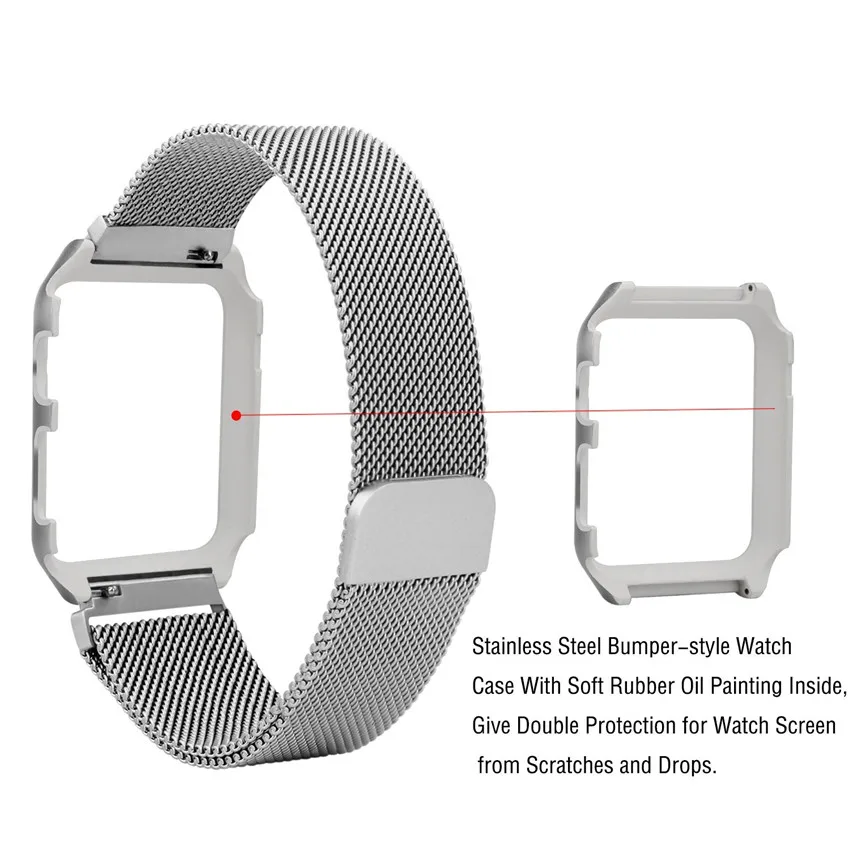 BUMVOR Milanese Loop Link Браслет Нержавеющая сталь ремешок для Apple Watch 42mm 38 мм браслет 40 44